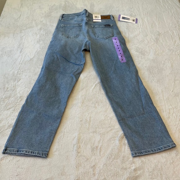 Calvin Klein Jeans Womens Classic Light Wash Blue Denim Straight Leg Pants Sz 4 - Picture 10 of 11